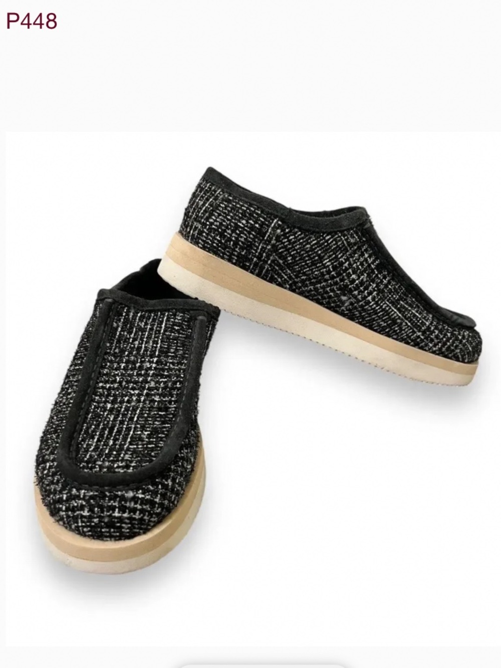 P448 Women's Bubble Shaka Slip Ons Black Size 9